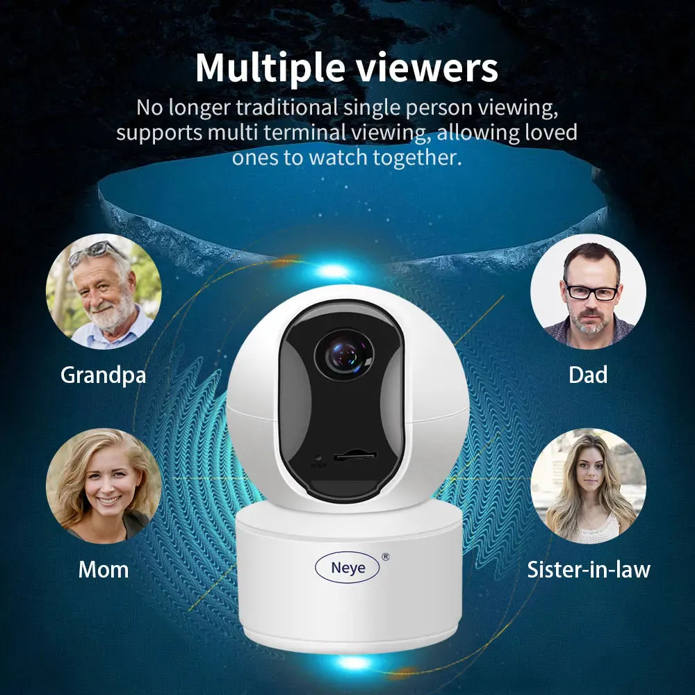 Indoor WiFi PTZ security camera in white
