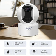 Indoor WiFi PTZ security camera in white