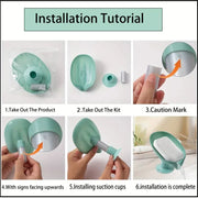 Alternate view of leaf-shaped self-draining soap dish with suction cup