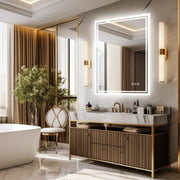 Essentials House LED Backlit Mirror Bathroom Vanity with Lights,Anti-Fog,Dimmable,CRI90+,Touch Button,Water