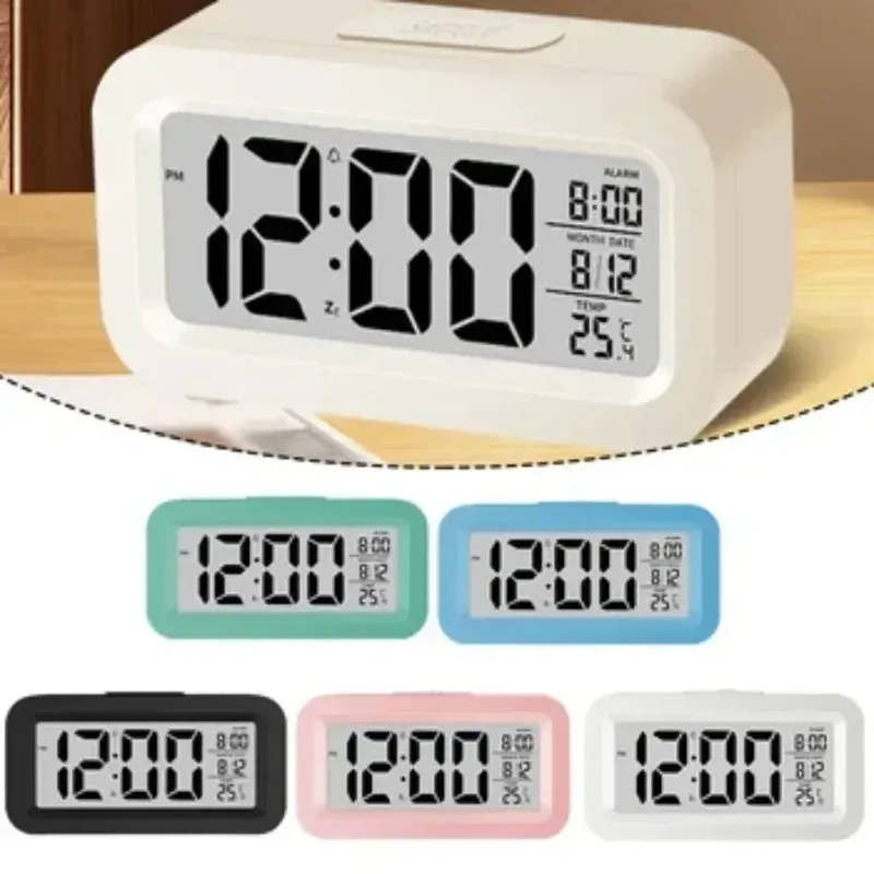 Essentials House Desk Decorations Table Clock Bedroom Decoration Led Digital Alarm Clock Data Times Calendar Electronic