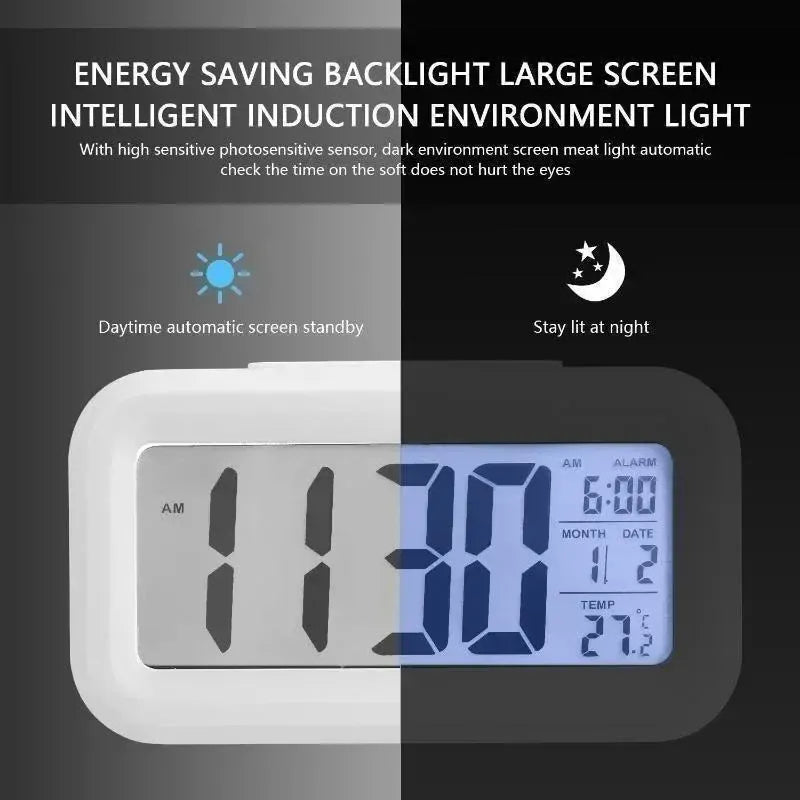 Essentials House Desk Decorations Table Clock Bedroom Decoration Led Digital Alarm Clock Data Times Calendar Electronic