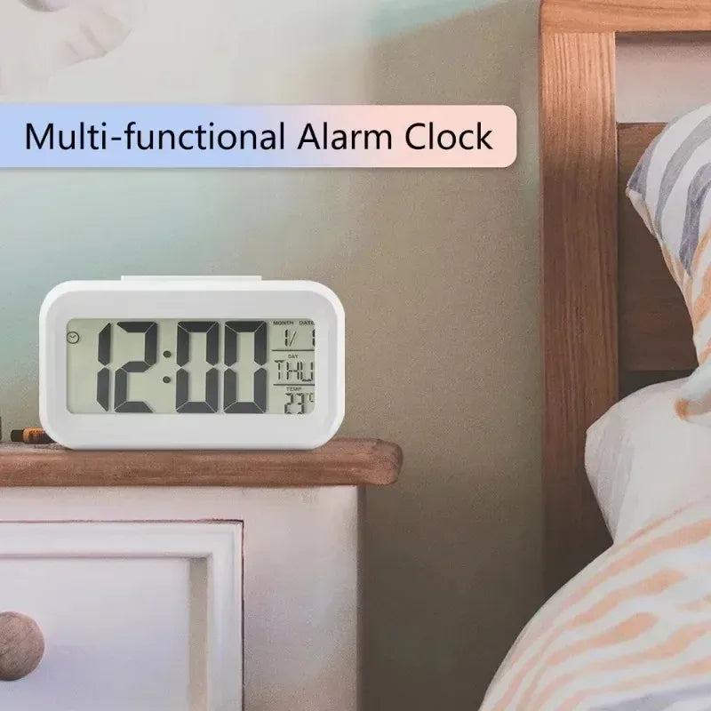 Essentials House Desk Decorations Table Clock Bedroom Decoration Led Digital Alarm Clock Data Times Calendar Electronic