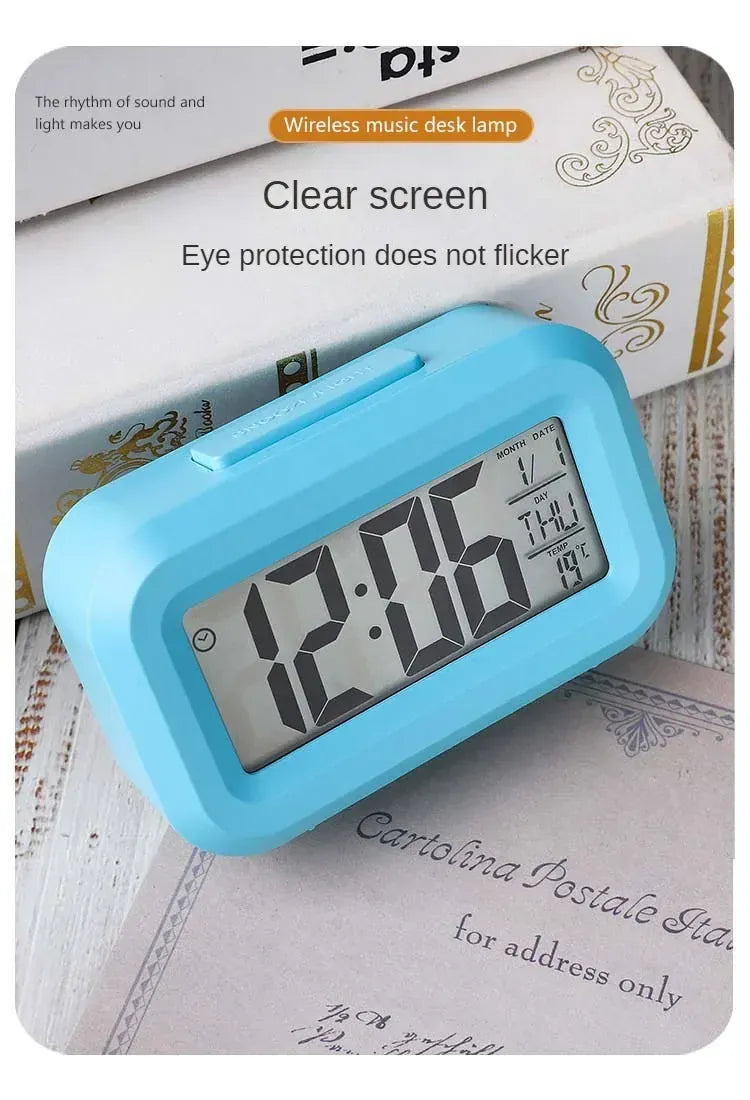 Essentials House Desk Decorations Table Clock Bedroom Decoration Led Digital Alarm Clock Data Times Calendar Electronic