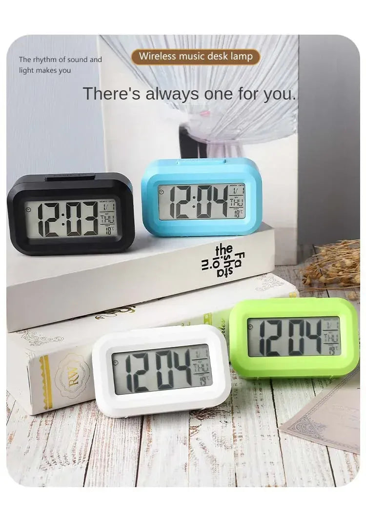 Essentials House Desk Decorations Table Clock Bedroom Decoration Led Digital Alarm Clock Data Times Calendar Electronic