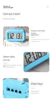 Essentials House Desk Decorations Table Clock Bedroom Decoration Led Digital Alarm Clock Data Times Calendar Electronic