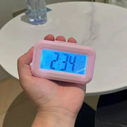 Essentials House Pink Desk Decorations Table Clock Bedroom Decoration Led Digital Alarm Clock Data Times Calendar Electronic
