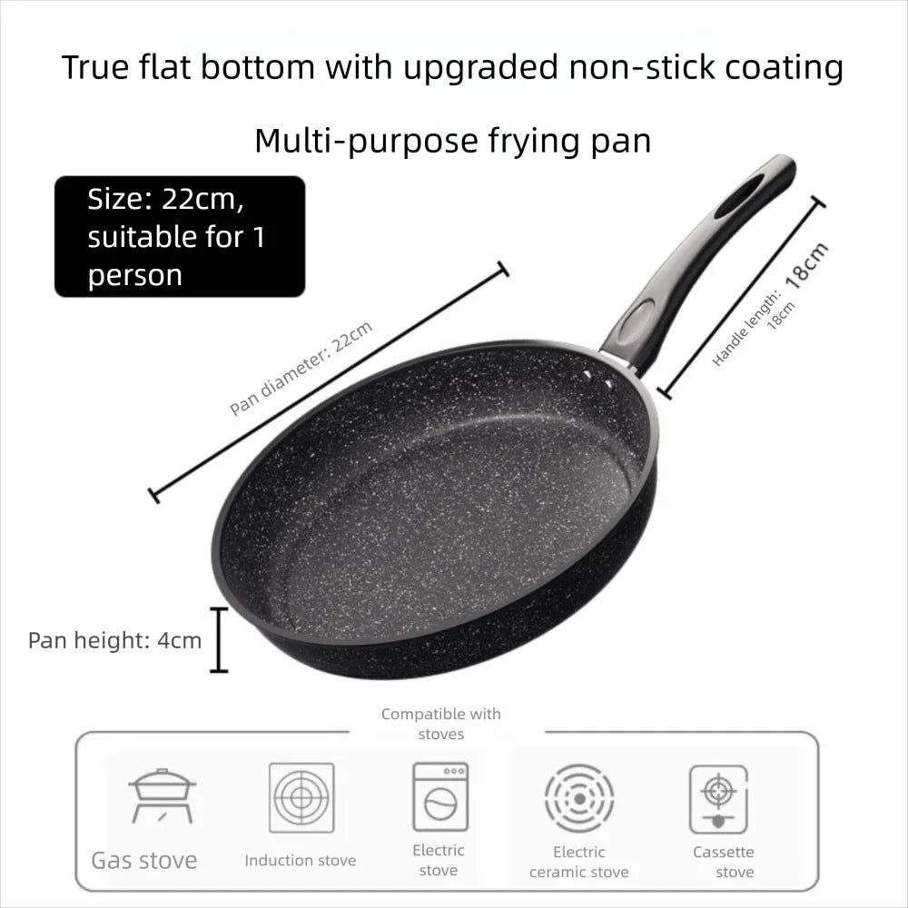 22 cm stone-style nonstick frying pan with dimensions