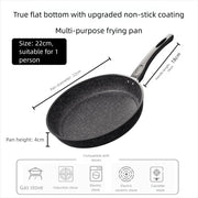 22 cm Maifan stone-style nonstick frying pan dimensions with 18 cm handle and compatible stovetop types