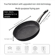 26 cm Maifan stone-style nonstick frying pan dimensions with 18 cm handle and compatible stovetop types