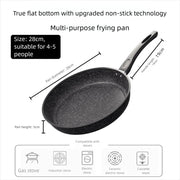 28 cm Maifan stone-style nonstick frying pan dimensions with 18 cm handle and compatible stovetop types