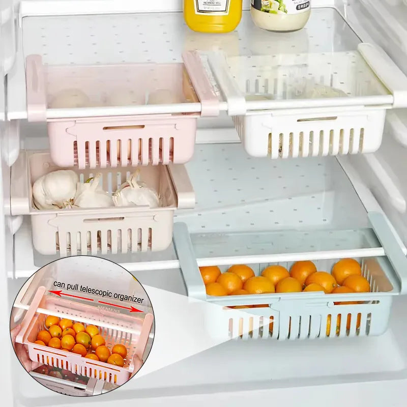 Essentials House Fridge Organizer Storage Box Creative Multifunctional Refrigerator Drawer for Fruit Egg Food Plastic Storage