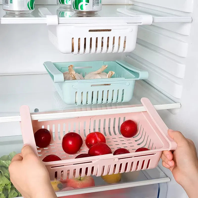 Essentials House Fridge Organizer Storage Box Creative Multifunctional Refrigerator Drawer for Fruit Egg Food Plastic Storage