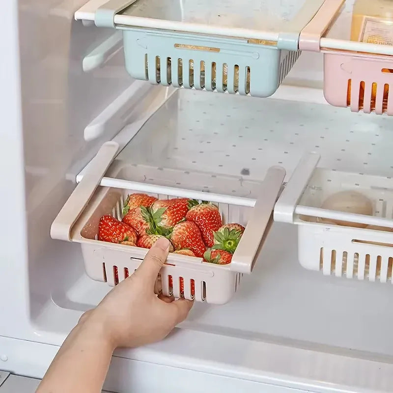 Essentials House Fridge Organizer Storage Box Creative Multifunctional Refrigerator Drawer for Fruit Egg Food Plastic Storage