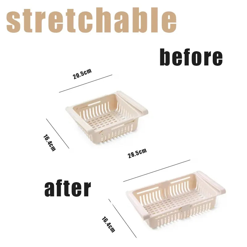 Essentials House Fridge Organizer Storage Box Creative Multifunctional Refrigerator Drawer for Fruit Egg Food Plastic Storage