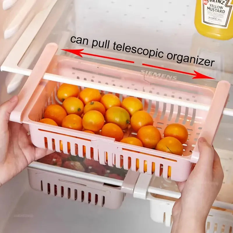 Essentials House Fridge Organizer Storage Box Creative Multifunctional Refrigerator Drawer for Fruit Egg Food Plastic Storage