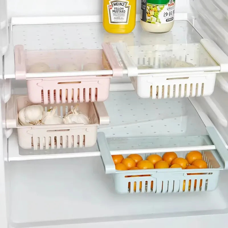 Essentials House Fridge Organizer Storage Box Creative Multifunctional Refrigerator Drawer for Fruit Egg Food Plastic Storage