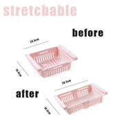 Essentials House Pink Fridge Organizer Storage Box Creative Multifunctional Refrigerator Drawer for Fruit Egg Food Plastic