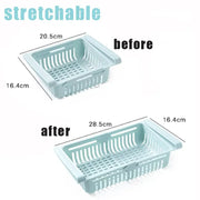 Essentials House Blue Fridge Organizer Storage Box Creative Multifunctional Refrigerator Drawer for Fruit Egg Food Plastic