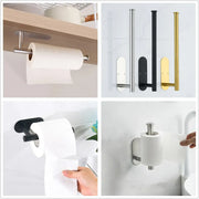 Six adhesive bathroom hardware styles in use
