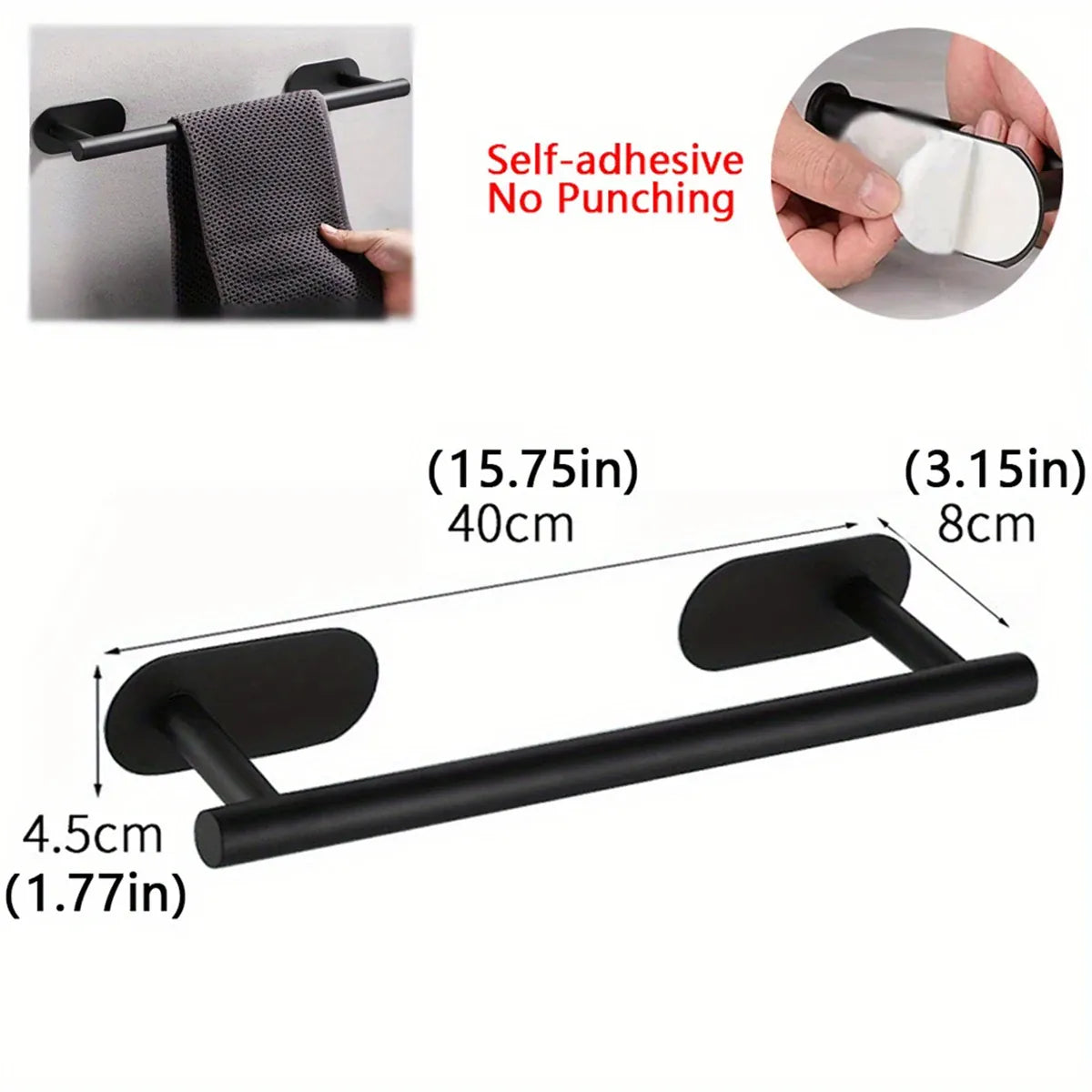 Adhesive towel bar, Style 2