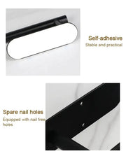 No-drill stainless steel holder for toilet paper or paper towels