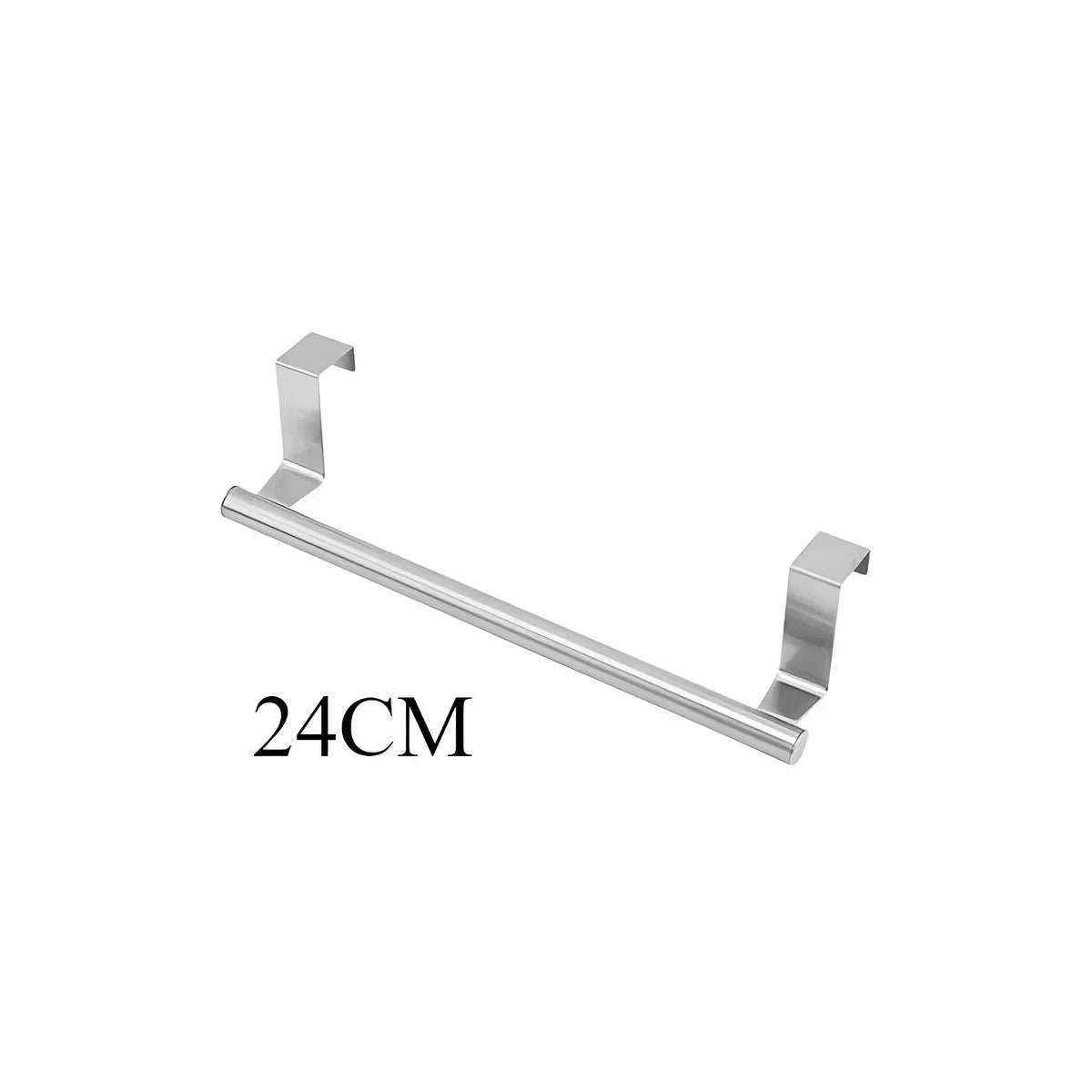 Alternate view of over-cabinet steel towel bar