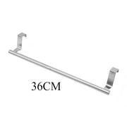 Alternate view of over-cabinet steel towel bar