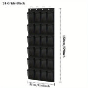 Alternate view of over-the-door shoe organizer with mesh pockets