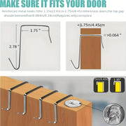 Alternate view of over-the-door shoe organizer with mesh pockets