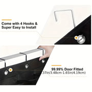 Alternate view of over-the-door shoe organizer with mesh pockets