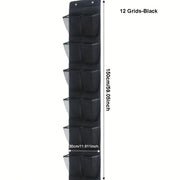 Alternate view of over-the-door shoe organizer with mesh pockets