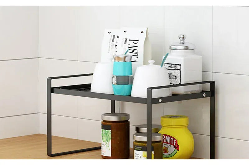 Essentials House Steel Kitchen Dishes Bowl Storage Rack Kitchenware Utensils Drainer Shelf Cabinet Over Sink Cutlery Drying