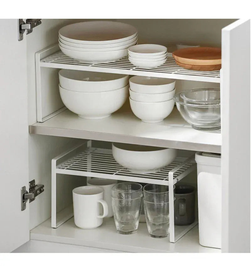 Essentials House Steel Kitchen Dishes Bowl Storage Rack Kitchenware Utensils Drainer Shelf Cabinet Over Sink Cutlery Drying