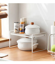 Essentials House Steel Kitchen Dishes Bowl Storage Rack Kitchenware Utensils Drainer Shelf Cabinet Over Sink Cutlery Drying