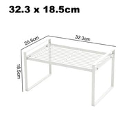 Essentials House Short - White Steel Kitchen Dishes Bowl Storage Rack Kitchenware Utensils Drainer Shelf Cabinet Over Sink