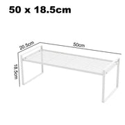 Essentials House Long - White Steel Kitchen Dishes Bowl Storage Rack Kitchenware Utensils Drainer Shelf Cabinet Over Sink