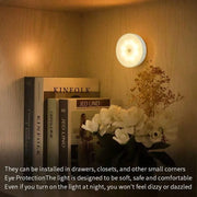 Essentials House Motion Sensor Step Light, USB Rechargeable Wireless LED Floor Lamp for Indoor Stairs Hallway Wardrobe Auto