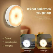 Essentials House Motion Sensor Step Light, USB Rechargeable Wireless LED Floor Lamp for Indoor Stairs Hallway Wardrobe Auto