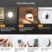 Essentials House Motion Sensor Step Light, USB Rechargeable Wireless LED Floor Lamp for Indoor Stairs Hallway Wardrobe Auto