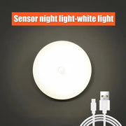 Essentials House White Light 1PC Motion Sensor Step Light, USB Rechargeable Wireless LED Floor Lamp for Indoor Stairs Hallway