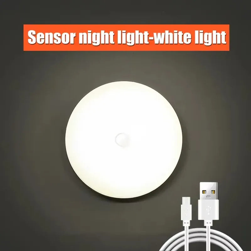 Essentials House White Light 1PC Motion Sensor Step Light, USB Rechargeable Wireless LED Floor Lamp for Indoor Stairs Hallway