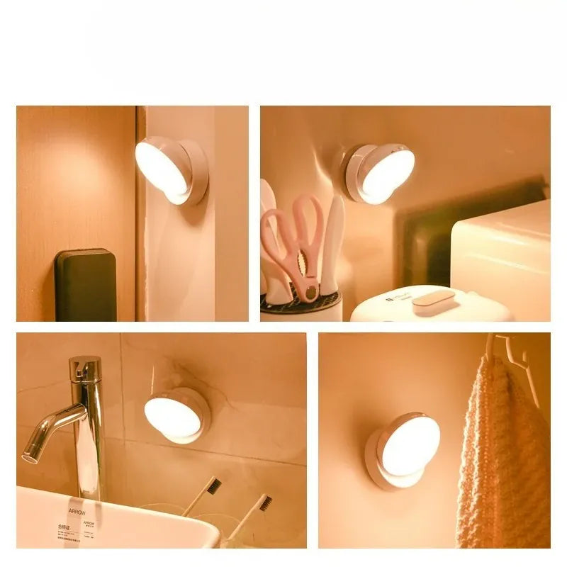 Essentials House Automatic Wireless Human Motion Sensor Light - Rechargeable LED Night Light for Home, Smart Wardrobe