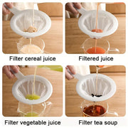 Essentials House 5pcs Soy Milk Wine Filter Bag Nylon Ultra-fine Filter Mesh Sieve for Soy Juice Coffee Milk Food Strainer