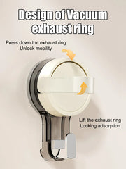 Alternate view of reusable vacuum suction hook for smooth surfaces