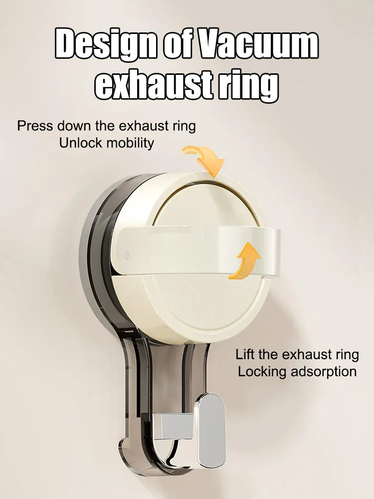 Alternate view of reusable vacuum suction hook for smooth surfaces