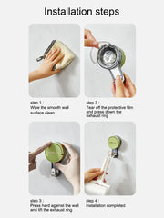 Alternate view of reusable vacuum suction hook for smooth surfaces