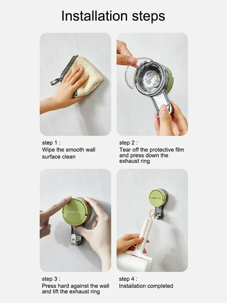 Alternate view of reusable vacuum suction hook for smooth surfaces
