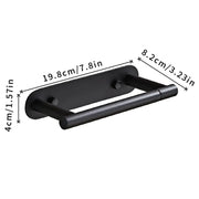 Dimensions of the black stainless steel toilet paper holder