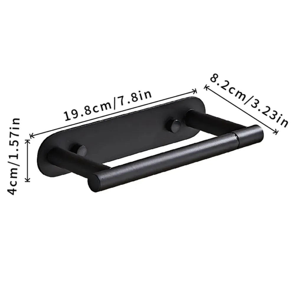 Dimensions of the black stainless steel toilet paper holder